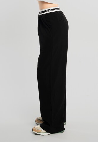 Loosefit Pantalon Another Cotton Lab en noir