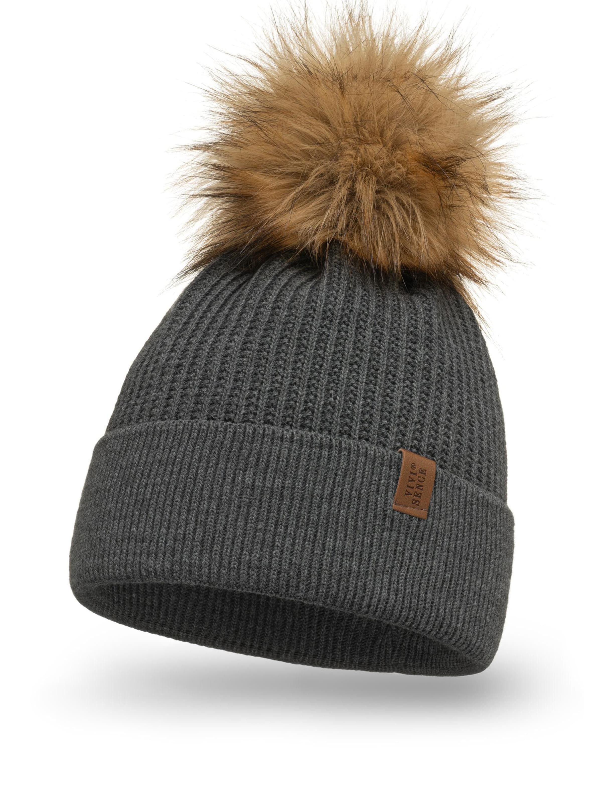 Vivisence Mütze '7042'‌‌‌‌‌‌ in Grau: Vorderseite