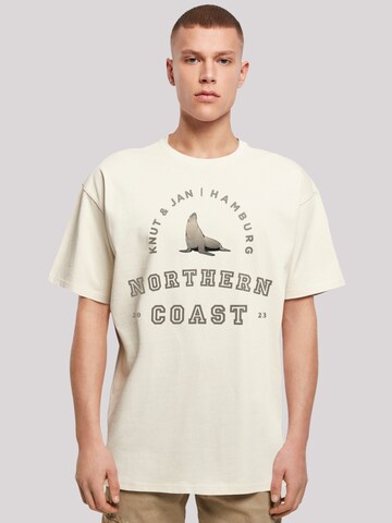 T-Shirt F4NT4STIC en beige : devant