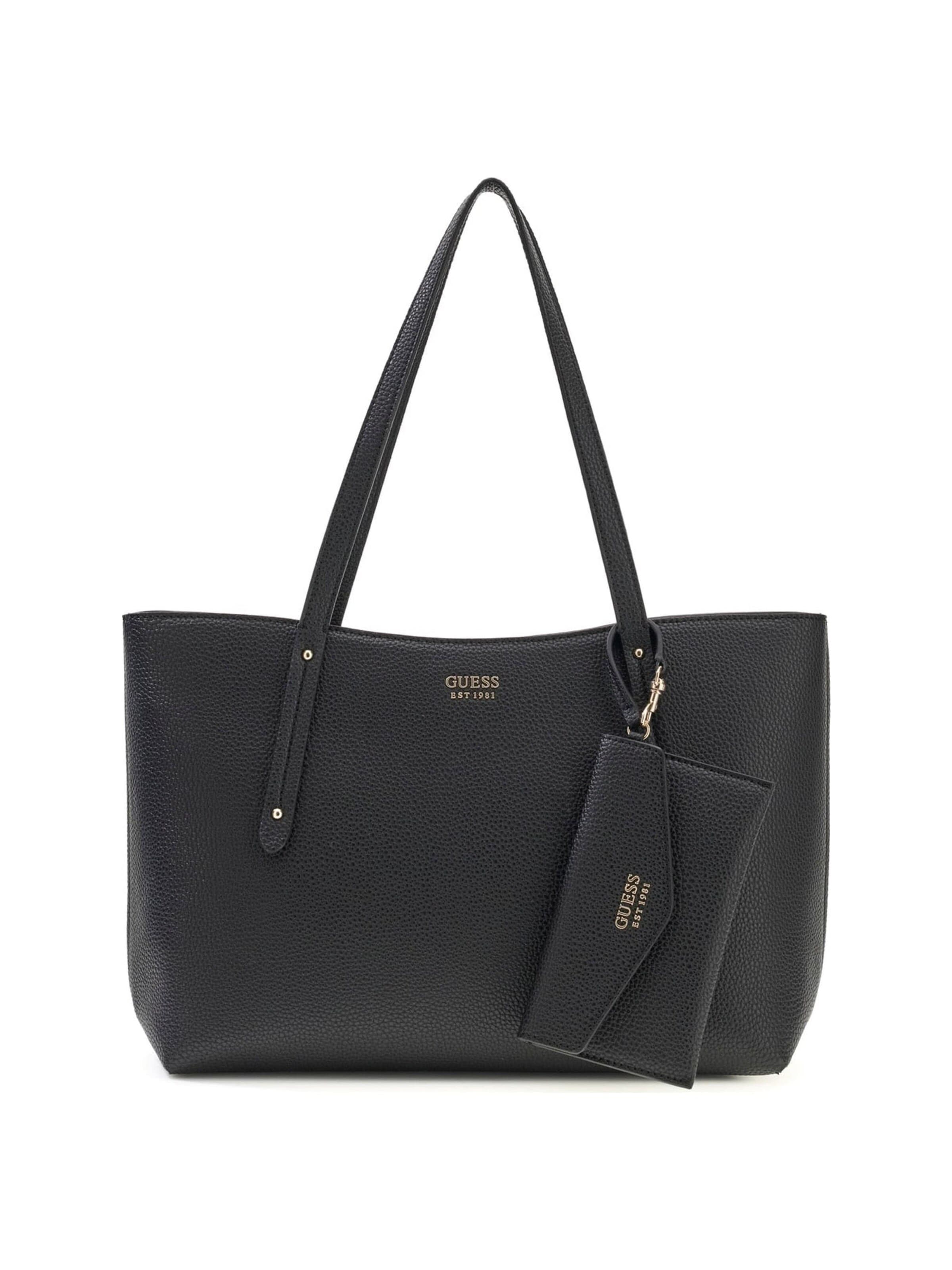 Plase de cumpărături 'Brenton' de la GUESS Originals pe negru: față