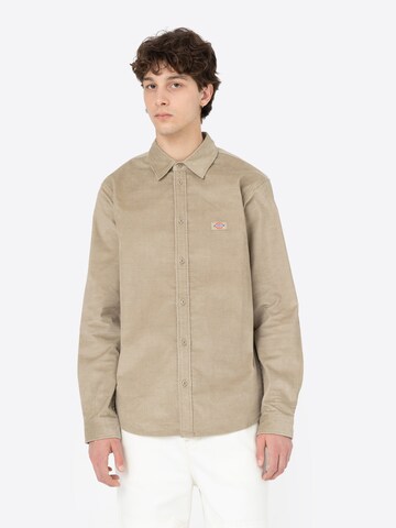 DICKIES Regular fit Overhemd 'Wilson' in Beige: voorkant