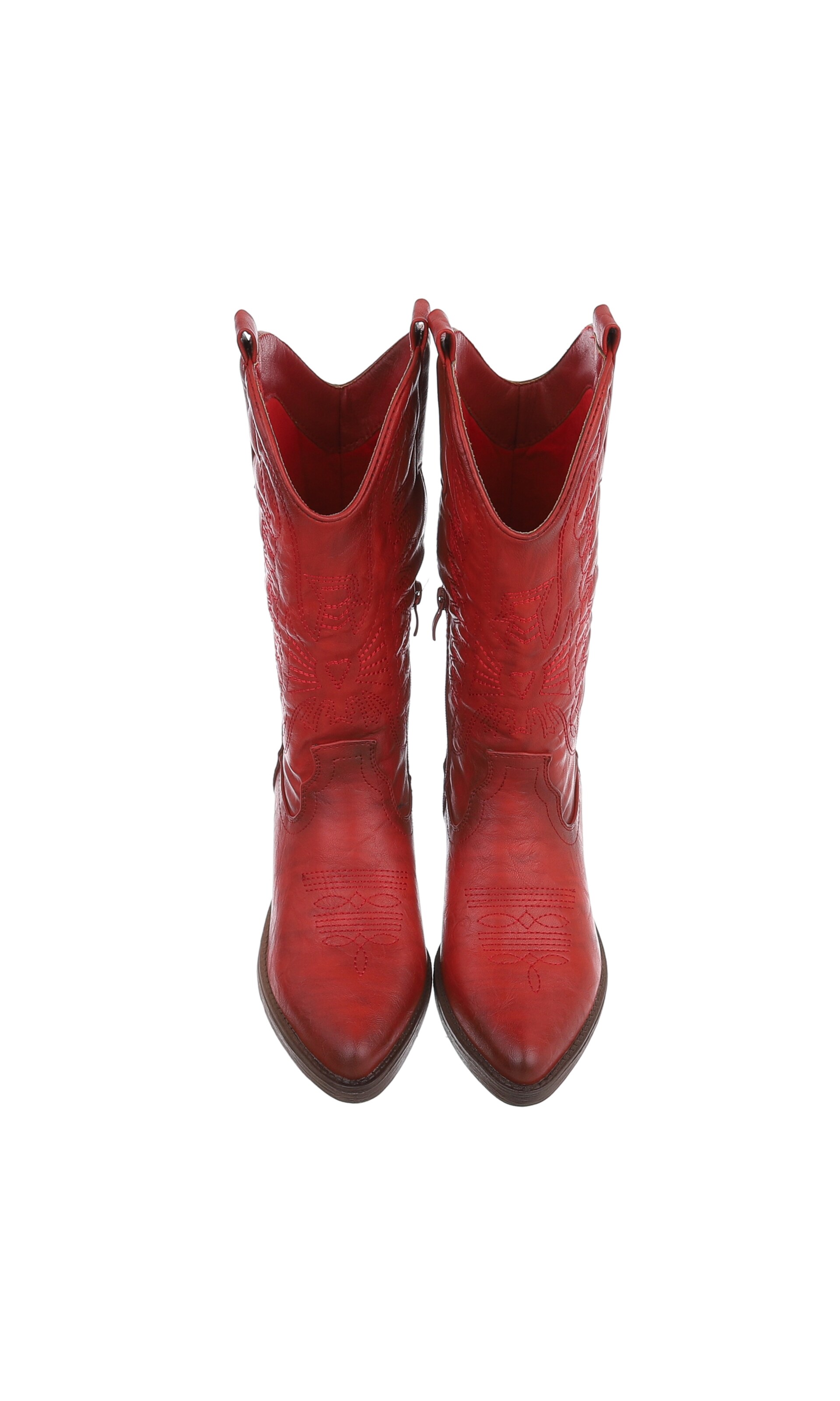 Ital-Design Cowboy Boots in Red
