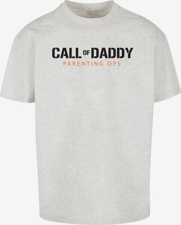 Merchcode T-Shirt 'Fathers Day - Call of Daddy' in Grau: predná strana