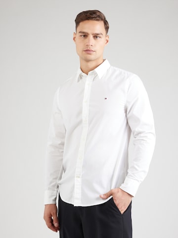 TOMMY HILFIGER Slim fit Button Up Shirt in White: front