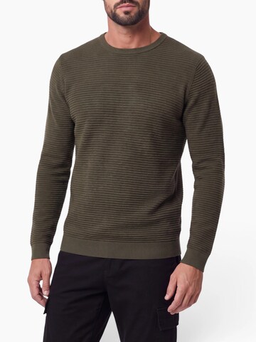 JACK & JONES Pulóver 'JJEBRODY' - zöld: elől