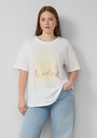 T-shirt QS en blanc : devant