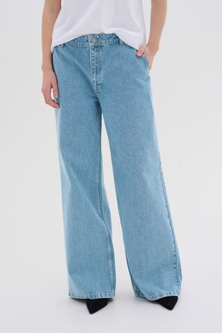 My Essential Wardrobe Wide leg Jeans 'Jayda' i blå: framsida