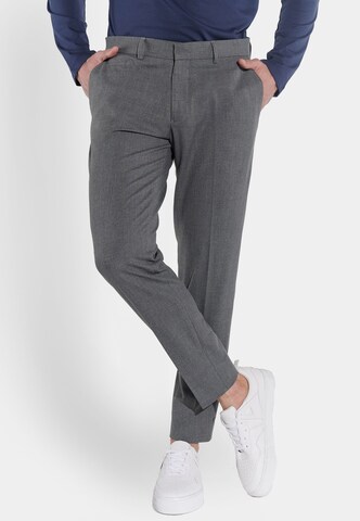 Steffen Klein Slimfit Broek in Grijs: voorkant