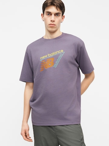 new balance Футболка 'Classic' в Лиловый