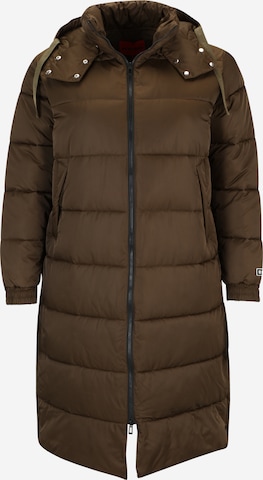 HUGO Zimní kabát 'Favina' – zelená: přední strana