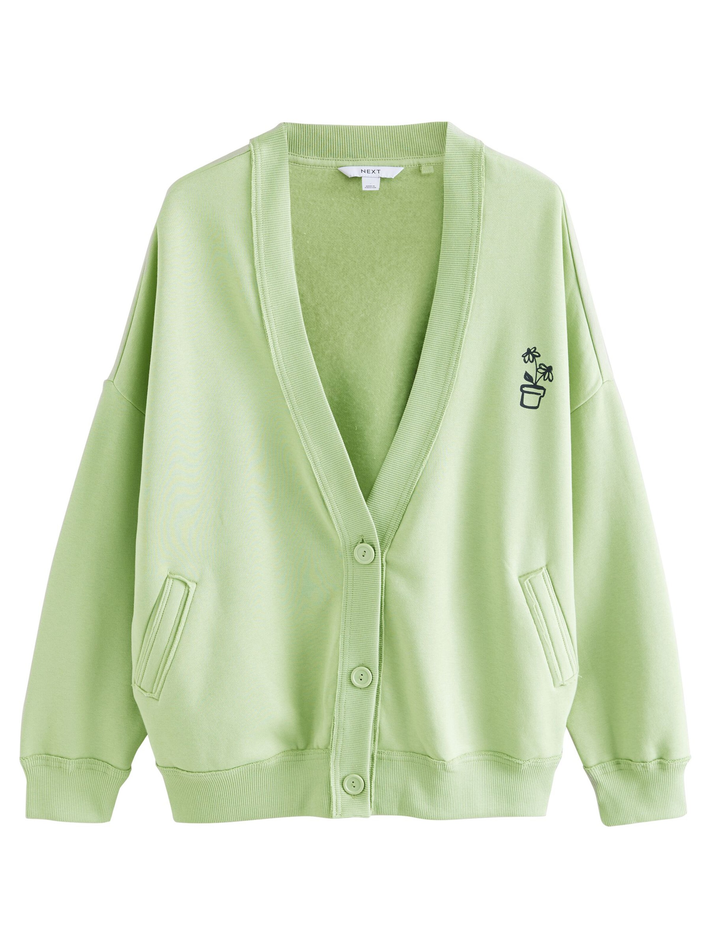 Next Kardigan – zelená: přední strana