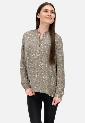 Frogbox Bluse 'HEARTS' in Beige: predná strana