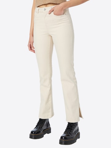 VERO MODA Flared Jeans 'SELMA' in Beige: voorkant