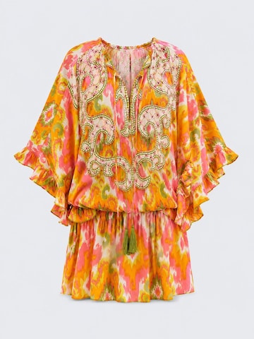 Miss June Jurk 'Mini Robe Mavis' in Oranje: voorkant