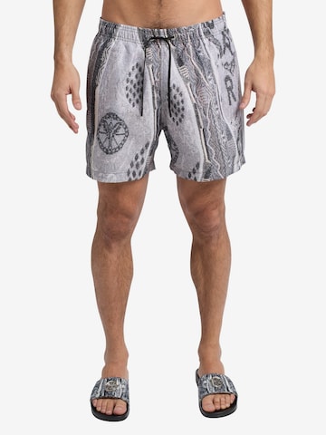 Carlo Colucci Board Shorts ' DeLuca ' in Grey: front