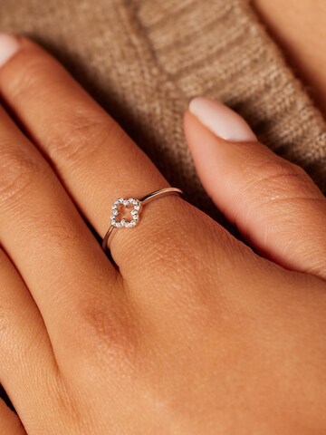 Lucardi Ring 'Klassisch' in Zilver: voorkant