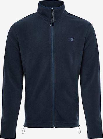 Veste en polaire 'Pendle' Threadbare en bleu : devant