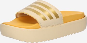 Claquettes / Tongs 'ADILETTE' ADIDAS SPORTSWEAR en beige : devant