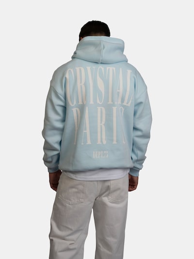 Crystal Paris Sweatshirt 'Face' in de kleur Lichtblauw, Productweergave