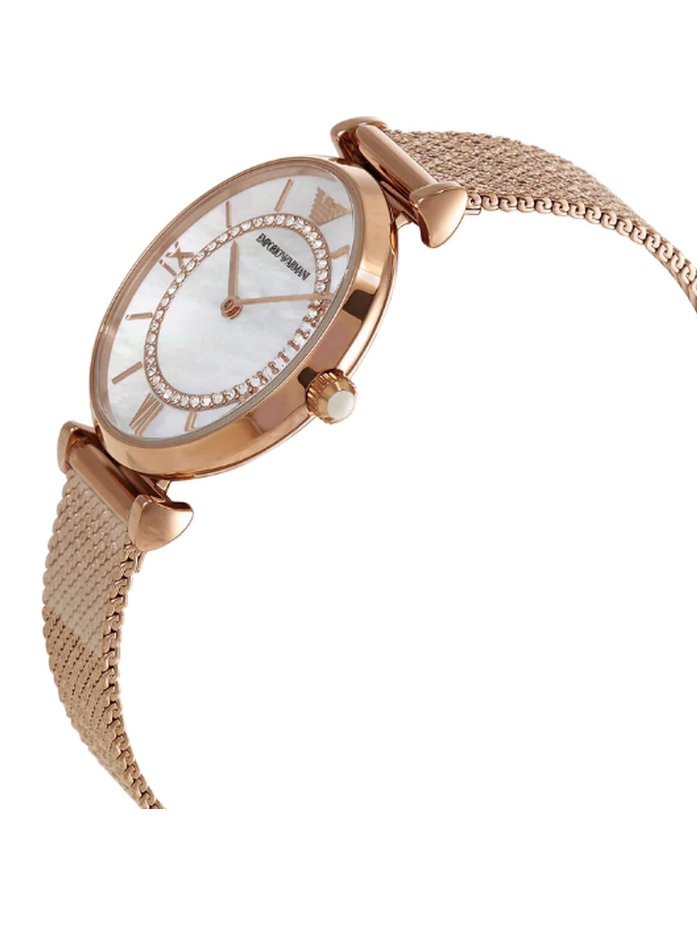 Emporio Armani Analoog horloge 'Gianni T-Bar' in Zilver
