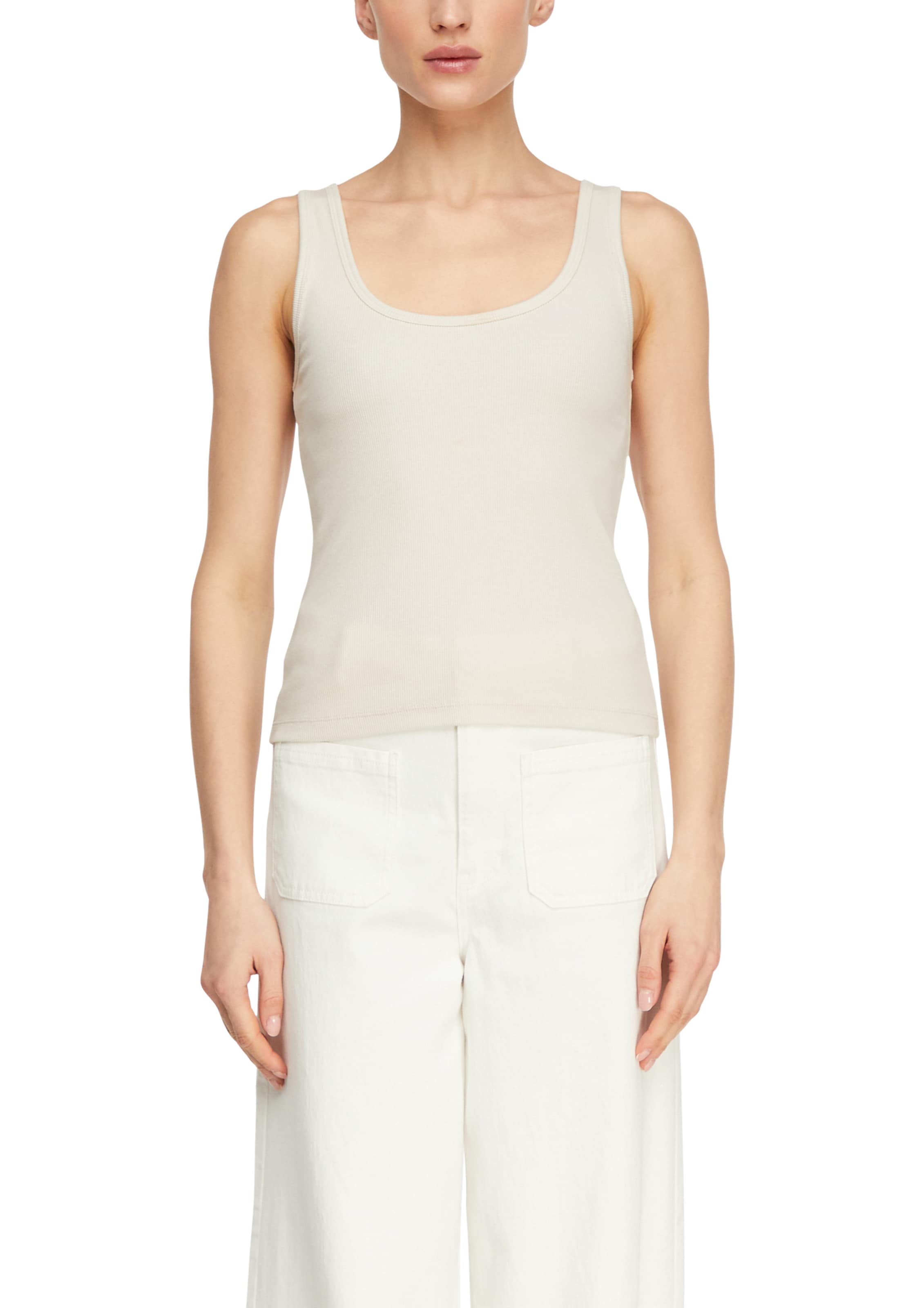 COMMA T-Shirt in Beige: Vorderseite