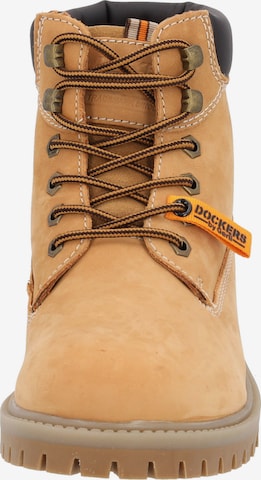 Boots stringati '53AX103' di Dockers by Gerli in giallo