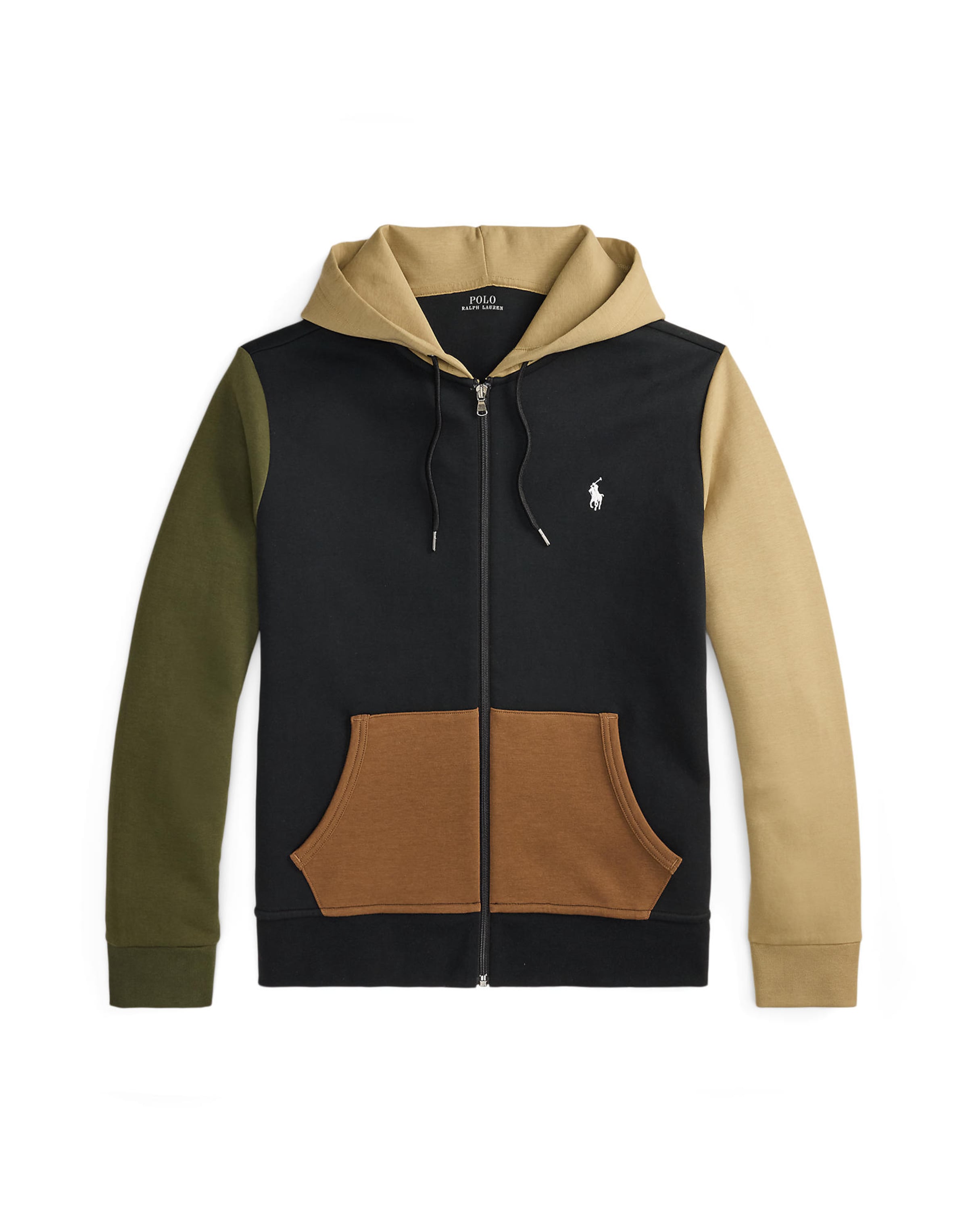Polo Ralph Lauren Sweatjakke i XS i sand / cognac / oliven / sort, Produktvisning