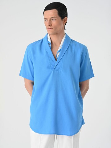 Maglietta di Antioch in blu: frontale