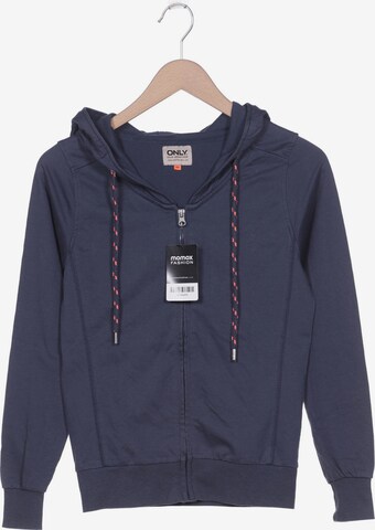 ONLY Sweatshirt & Zip-Up Hoodie in XS in Blue: front