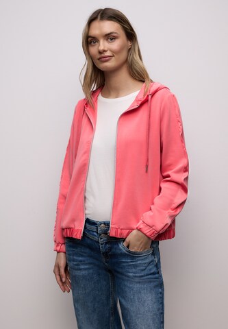 STREET ONE Sweatjacke in Pink: Vorderseite