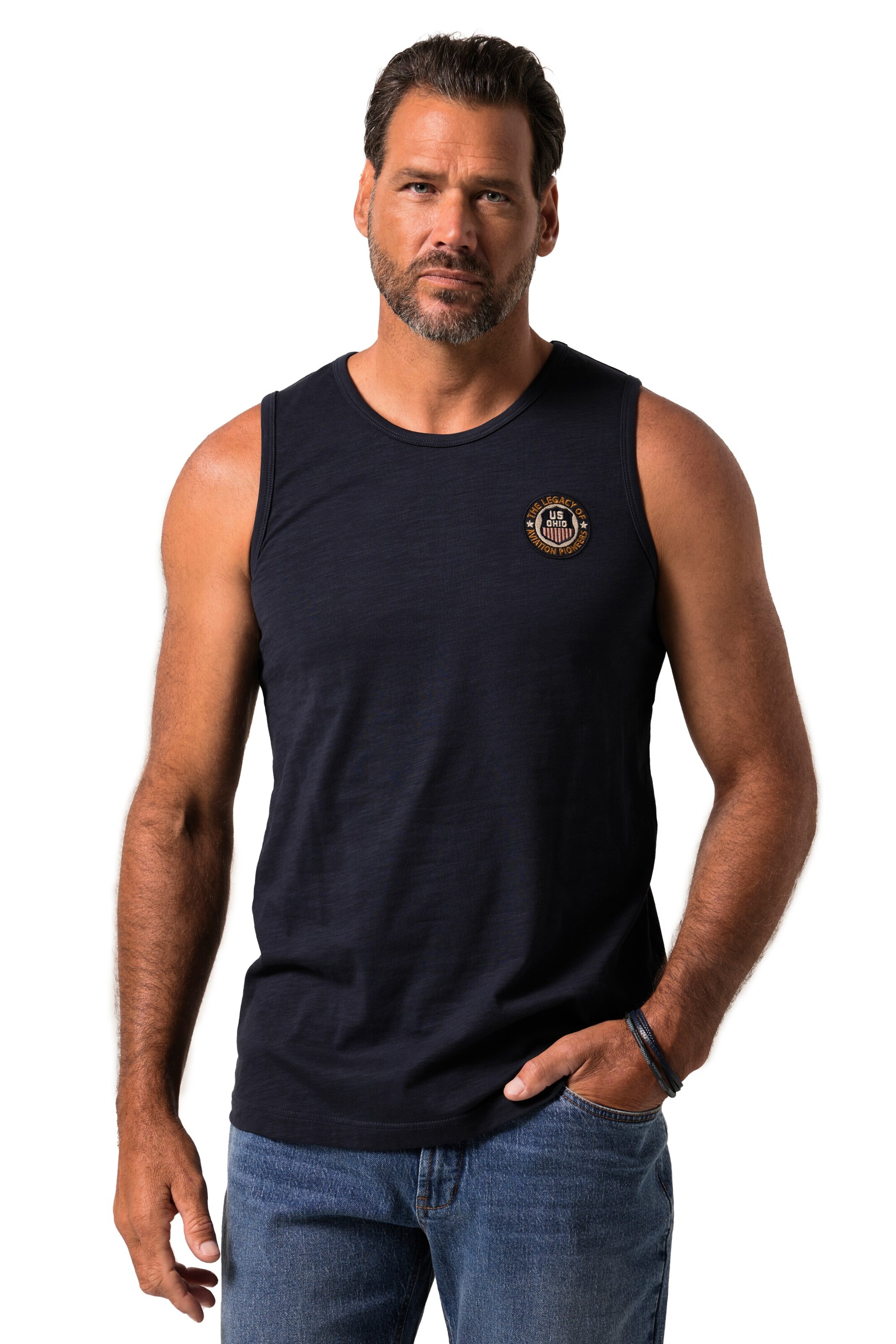 JP1880 Shirt in Blauw: voorkant