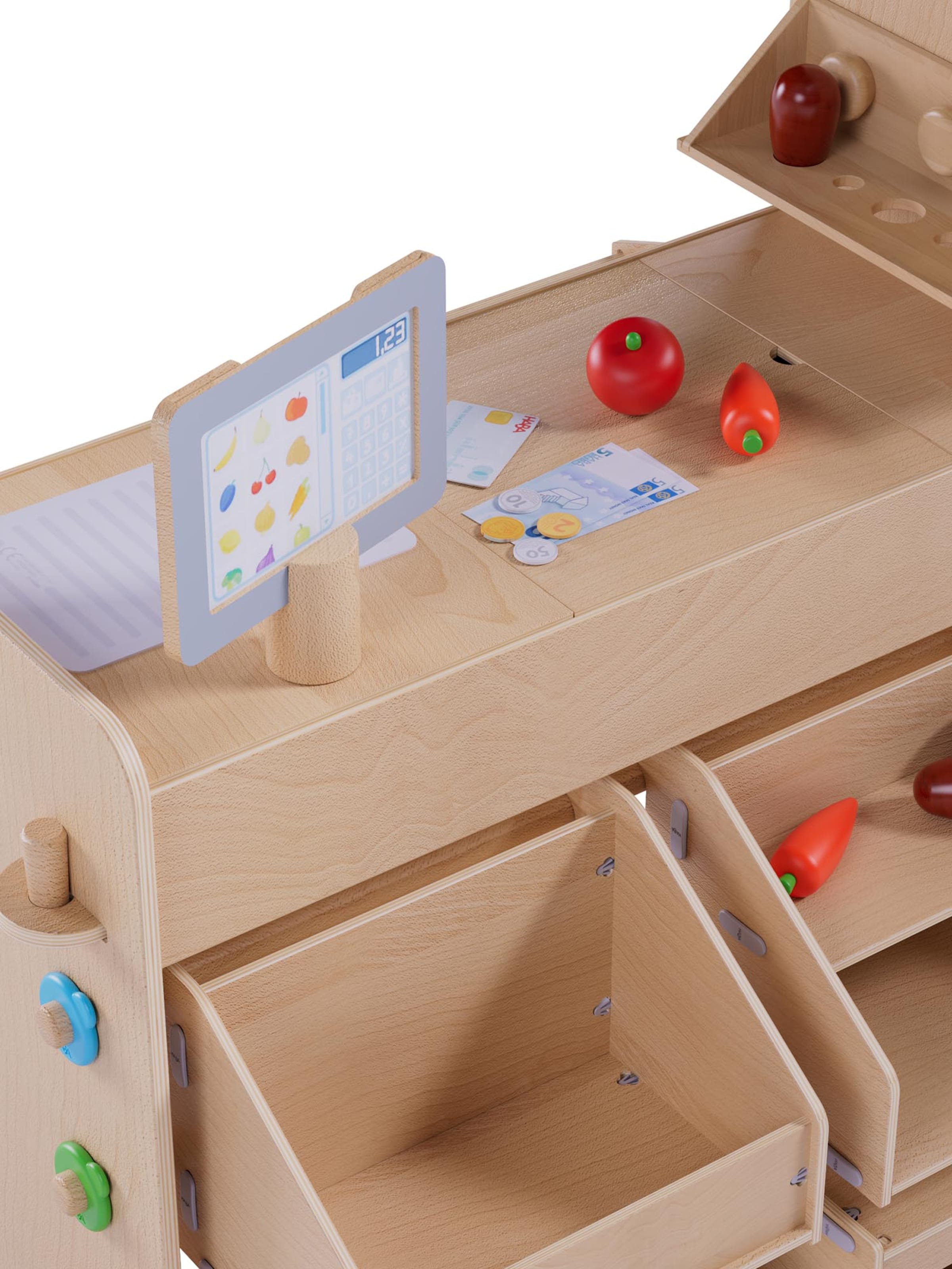 HABA Spel ' Spiel Studio 3 in 1 – Küche, Kaufladen & Werkstatt ' in Gemengde kleuren