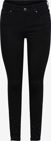 PIECES Skinny Jeans 'Delly' in Zwart: voorkant