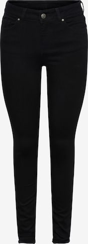 PIECES Skinny Jeans 'Delly' in Zwart: voorkant