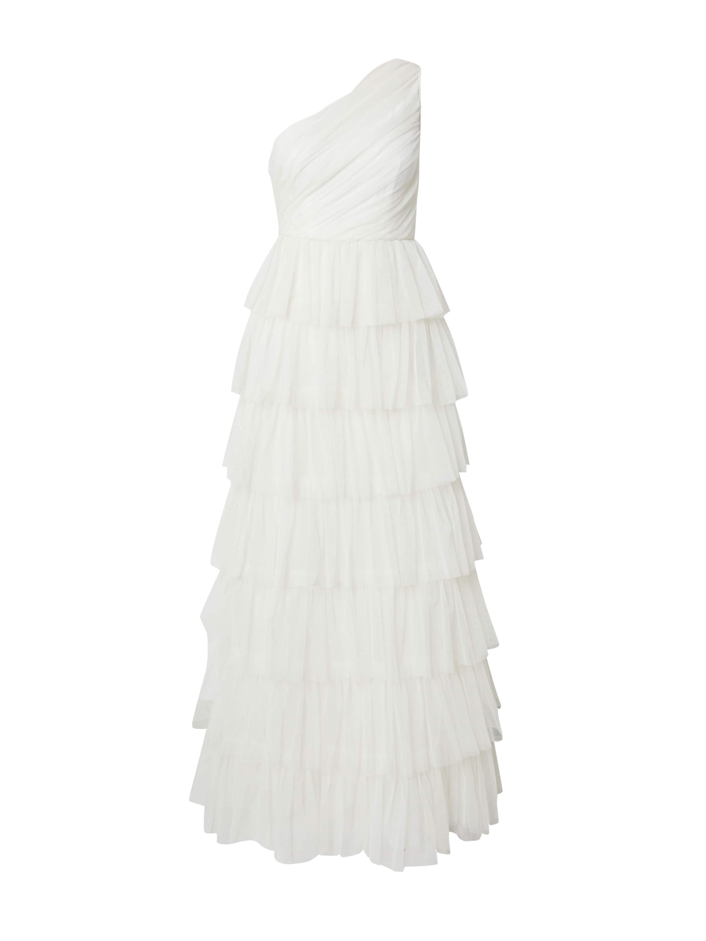 Maya Deluxe Evening dress in Beige: front