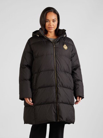 Lauren Ralph Lauren Plus Winter Coat in Black: front