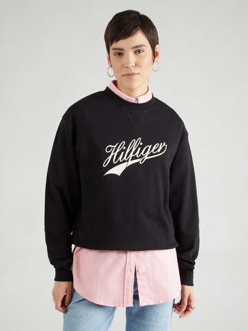 TOMMY HILFIGER Sweatshirt in Zwart: voorkant