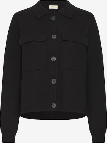 Fransa Knit Cardigan in Black: front