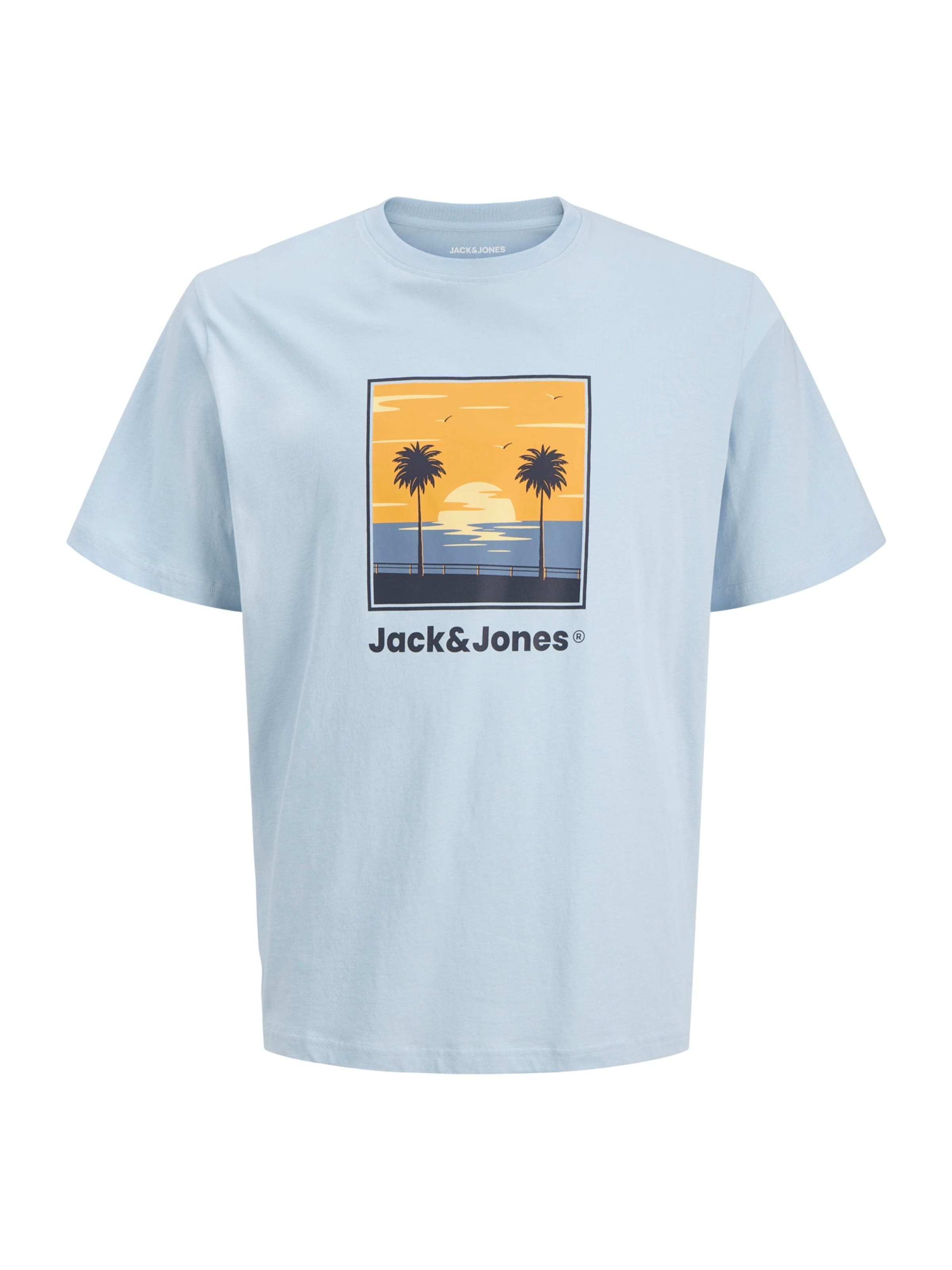 JACK & JONES Koszulka 'JJPERRY' w kolorze niebieski: przód