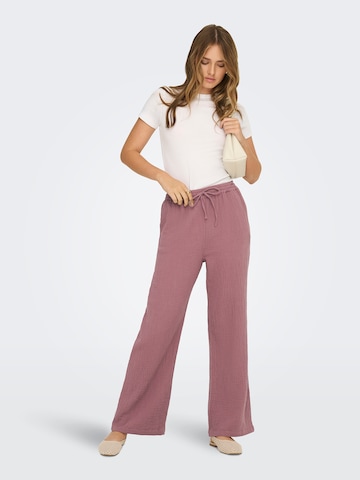 ONLY Bő szár Nadrág 'ONLTHYRA' - rózsaszín