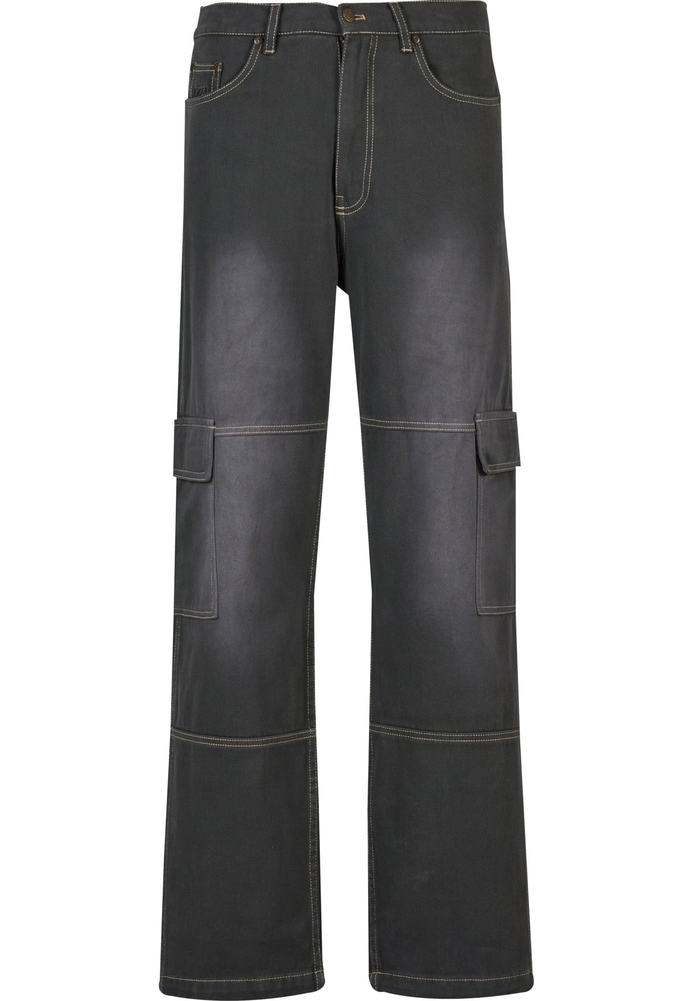Regular Pantalon cargo Karl Kani en gris : devant