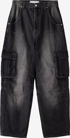 Jeans cargo di Bershka in nero: frontale