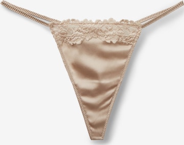INTIMISSIMI Thong 'Silky Flowers' in Beige: front