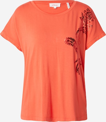 s.Oliver Shirt in Oranje: voorkant