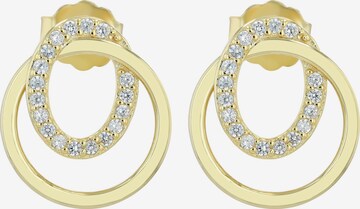 Akzent Ohrringe '"Dea" aus 925 Sterlingsilber, rhodiniert, langlebig' in Gold: Vorderseite