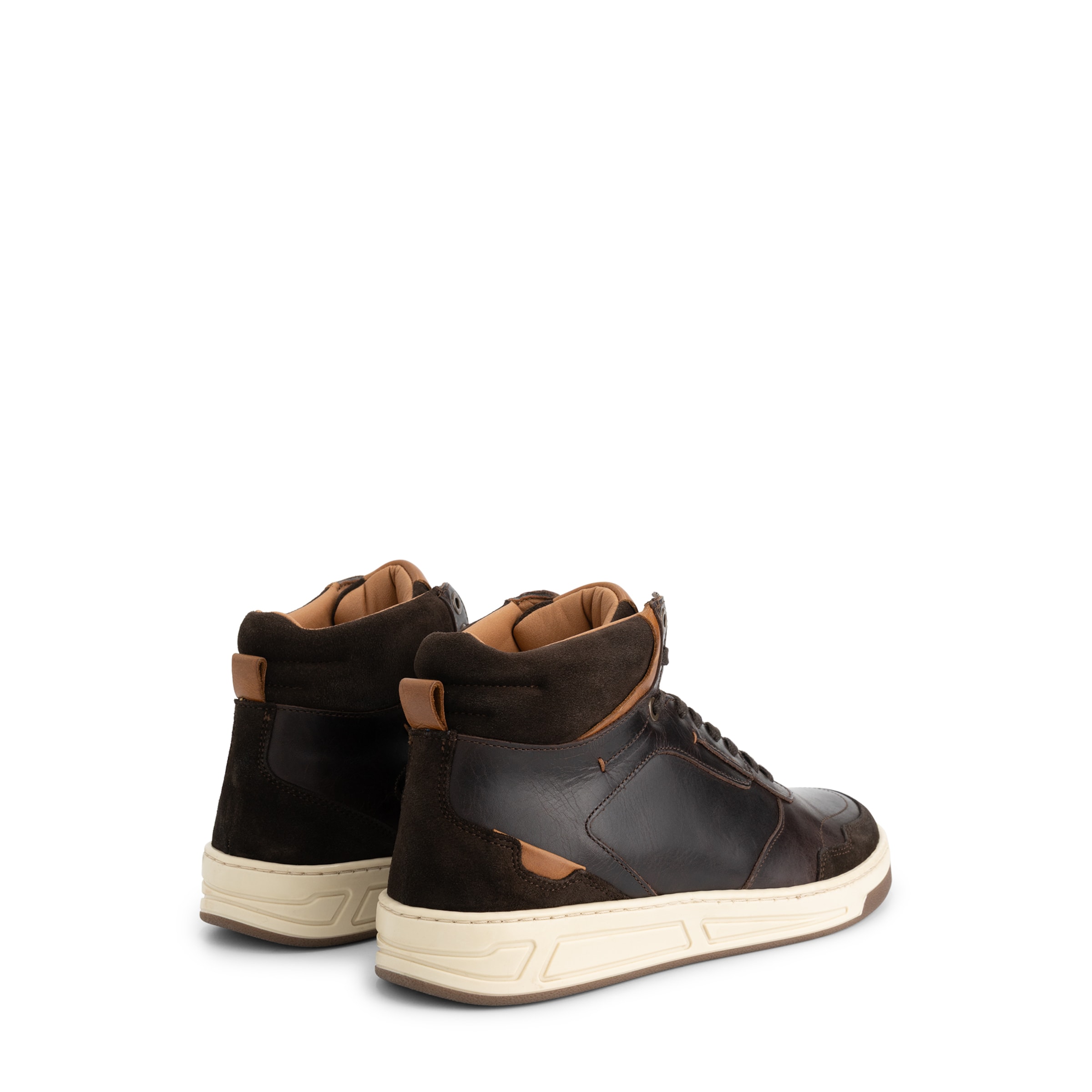 Travelin Sneakers hoog 'Durham' in Bruin
