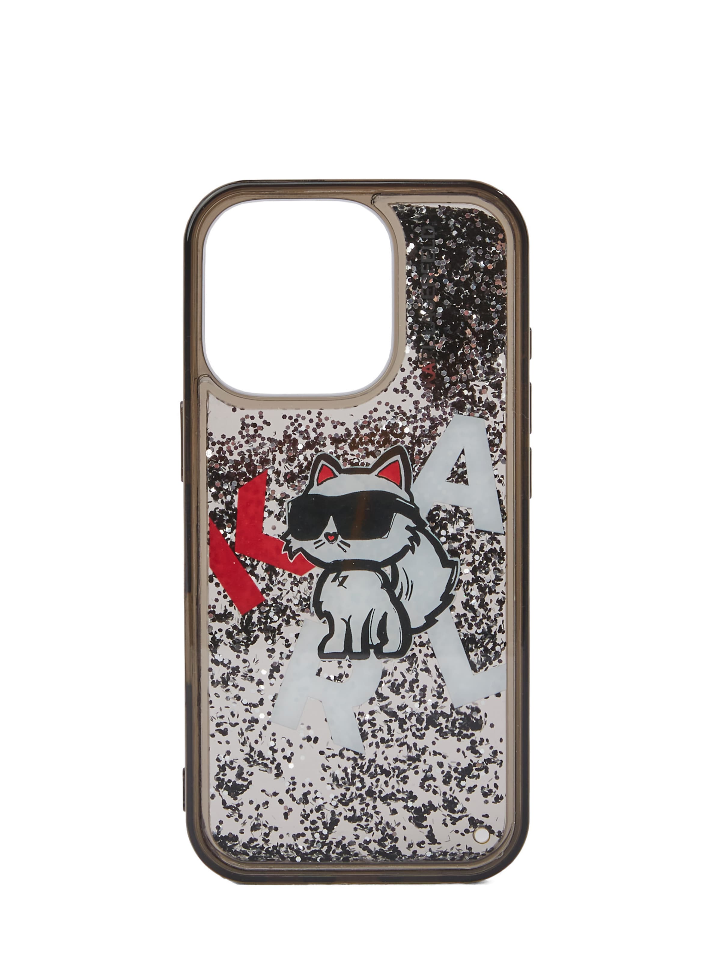 Karl Lagerfeld Smartphonehoesje 'iPhone 16 Pro' in Zwart: voorkant