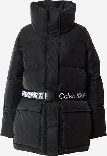 Calvin Klein Jeans Vinterjakke i sort / hvid, Produktvisning