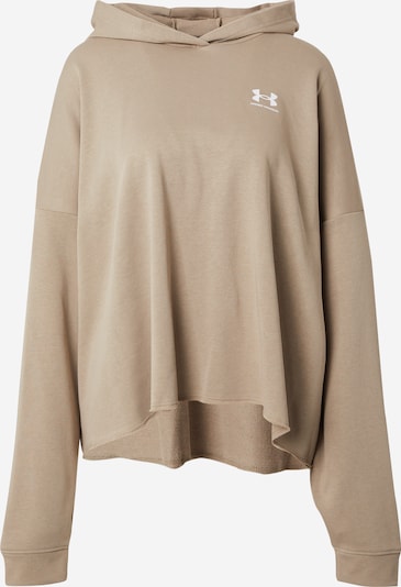 UNDER ARMOUR Sweat de sport 'Rival' en beige / blanc, Vue avec produit