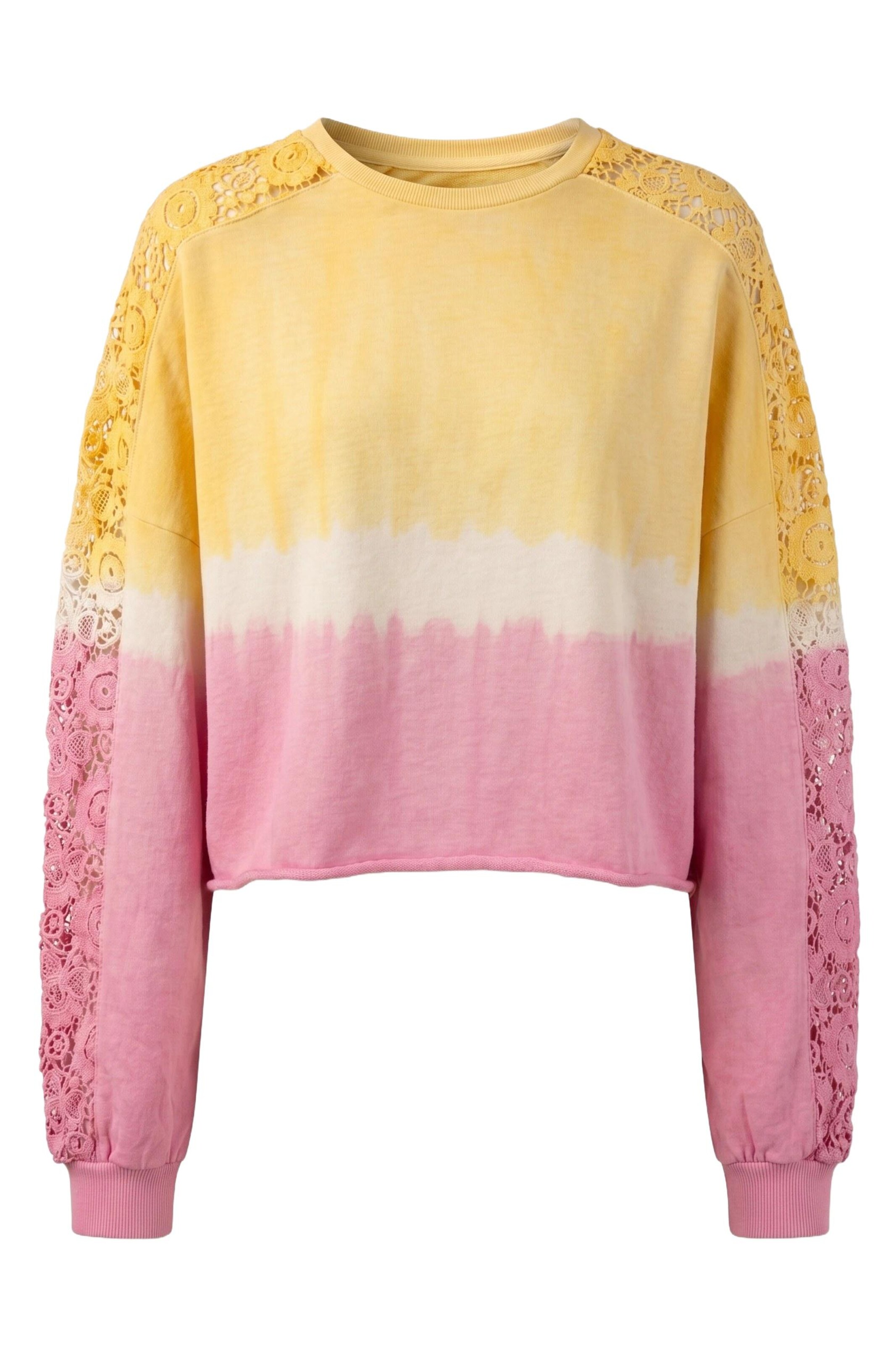 Alexa Dash Sweatshirt in S in creme / gelb / altrosa, Produktansicht